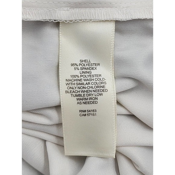 Eliza J Geo Striped Shift Dress Blue Stretchy Lined Size 14W NWT - Picture 9 of 11